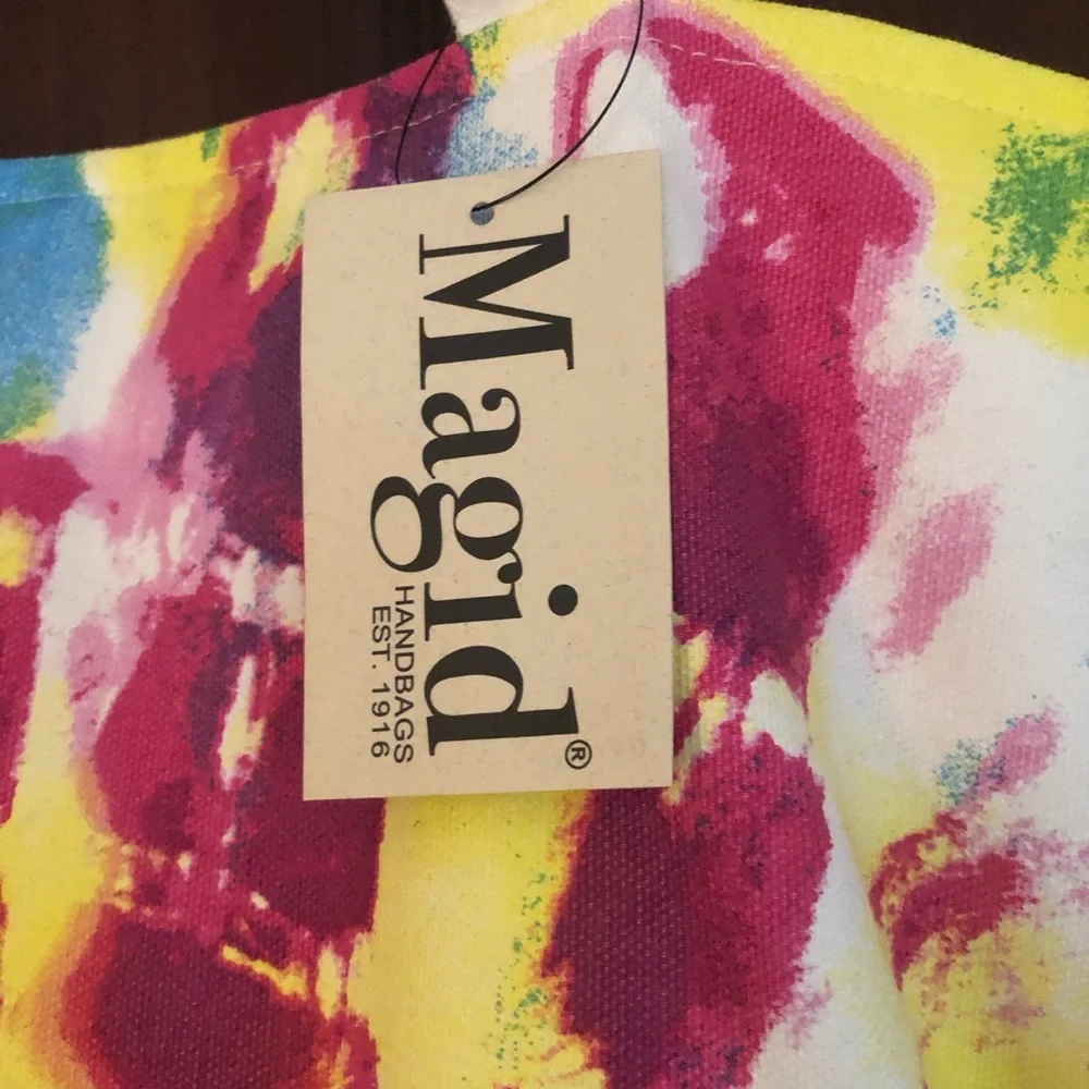 NWT tie dye tote/beach bag with fringe - Picture 3 of 4